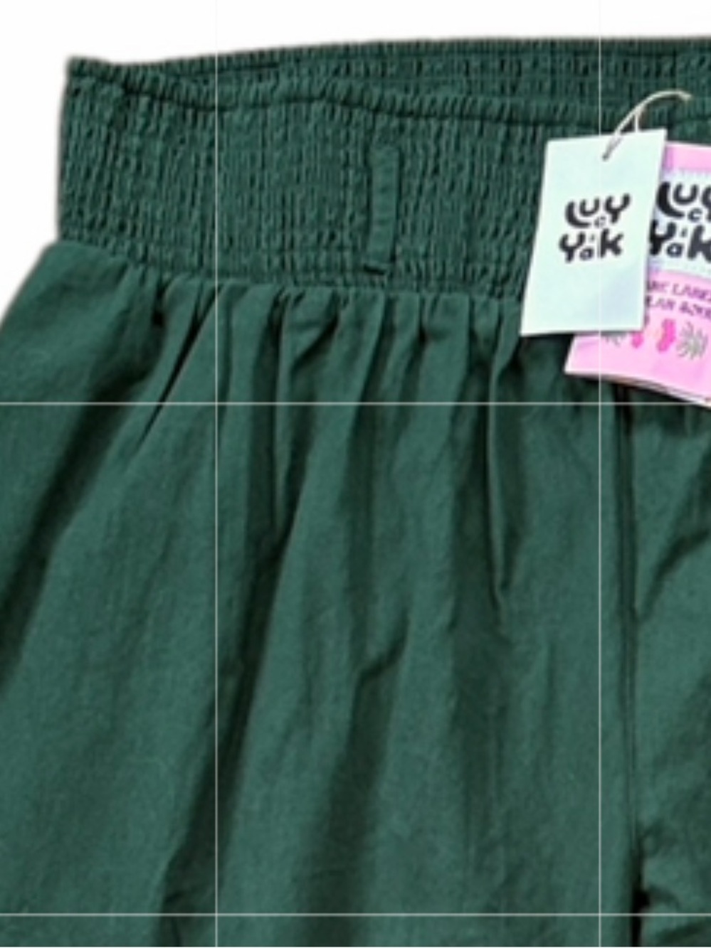 NWT Lucy & Yak Alexa Smocked Waist Pull-On Pants Posy Green Size XL - Picture 6 of 9